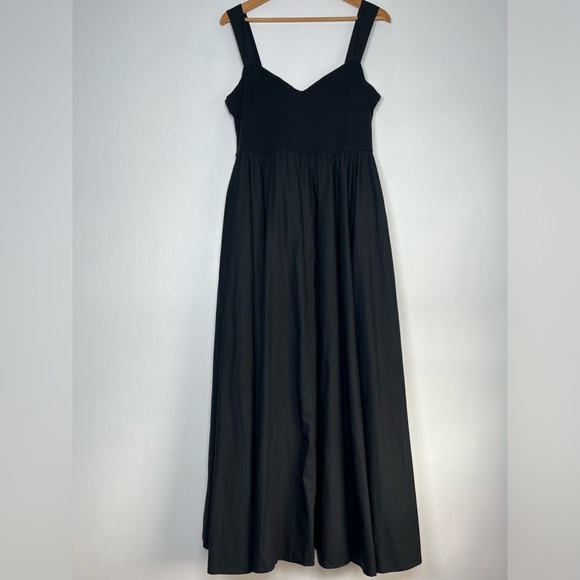 J.CREW Size XL Black Sweetheart tank dress with poplin skirt - Picture 7 of 16